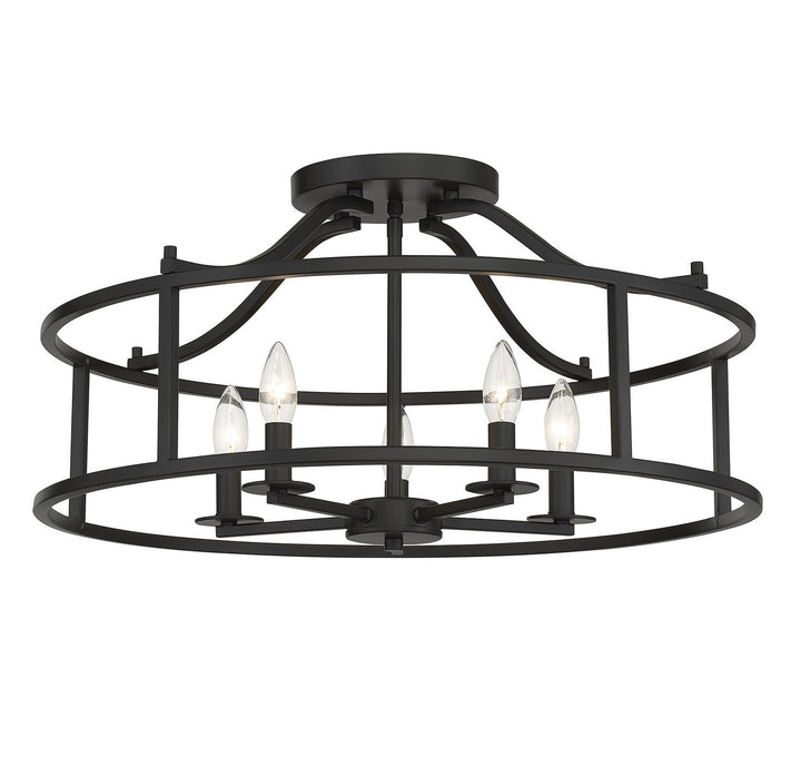 Savoy House Stockton Five Light Semi Flush Mount