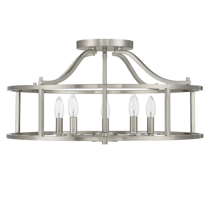 Savoy House Stockton Five Light Semi Flush Mount