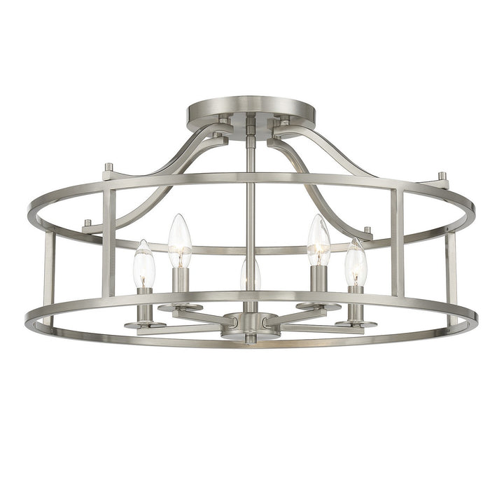 Savoy House Stockton Five Light Semi Flush Mount