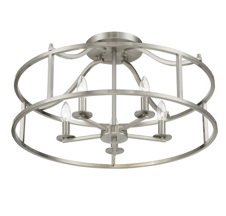 Savoy House Stockton Five Light Semi Flush Mount