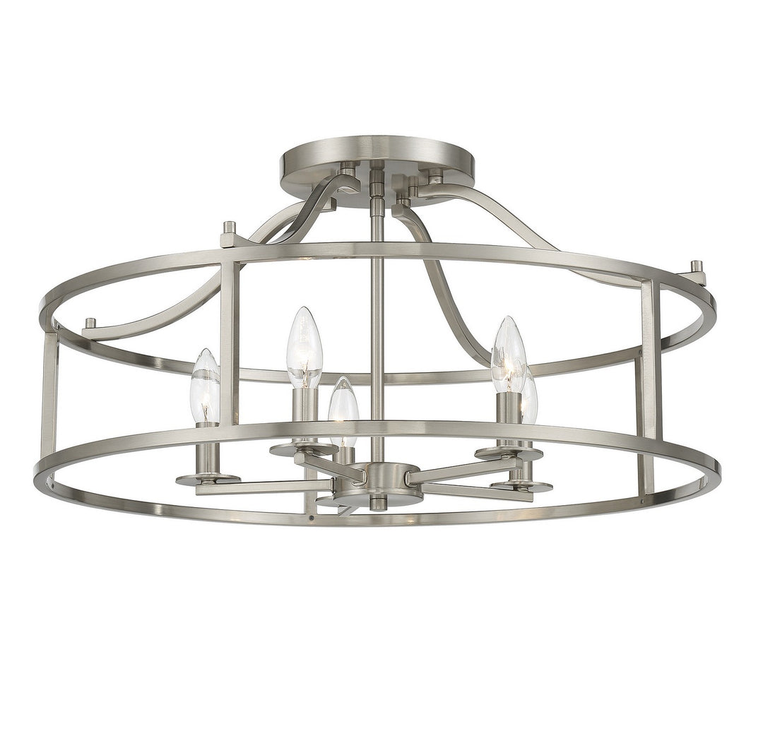 Savoy House Stockton Five Light Semi Flush Mount