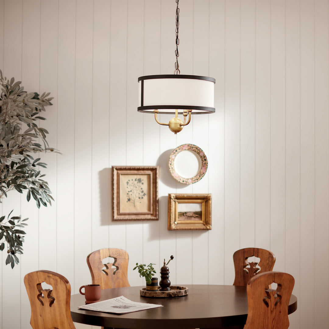 Kichler Three Light Chandelier/Semi Flush