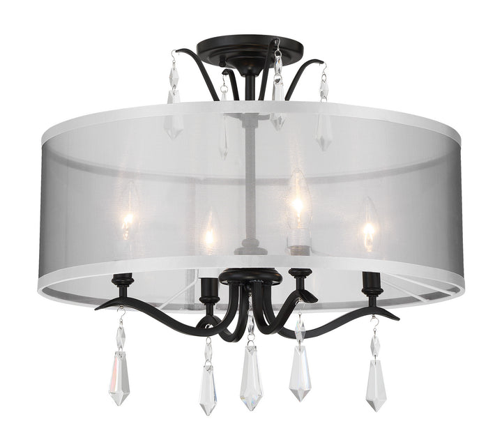 Minka Lavery Laurel Estate Four Light Foyer/Semi Flush in Coal