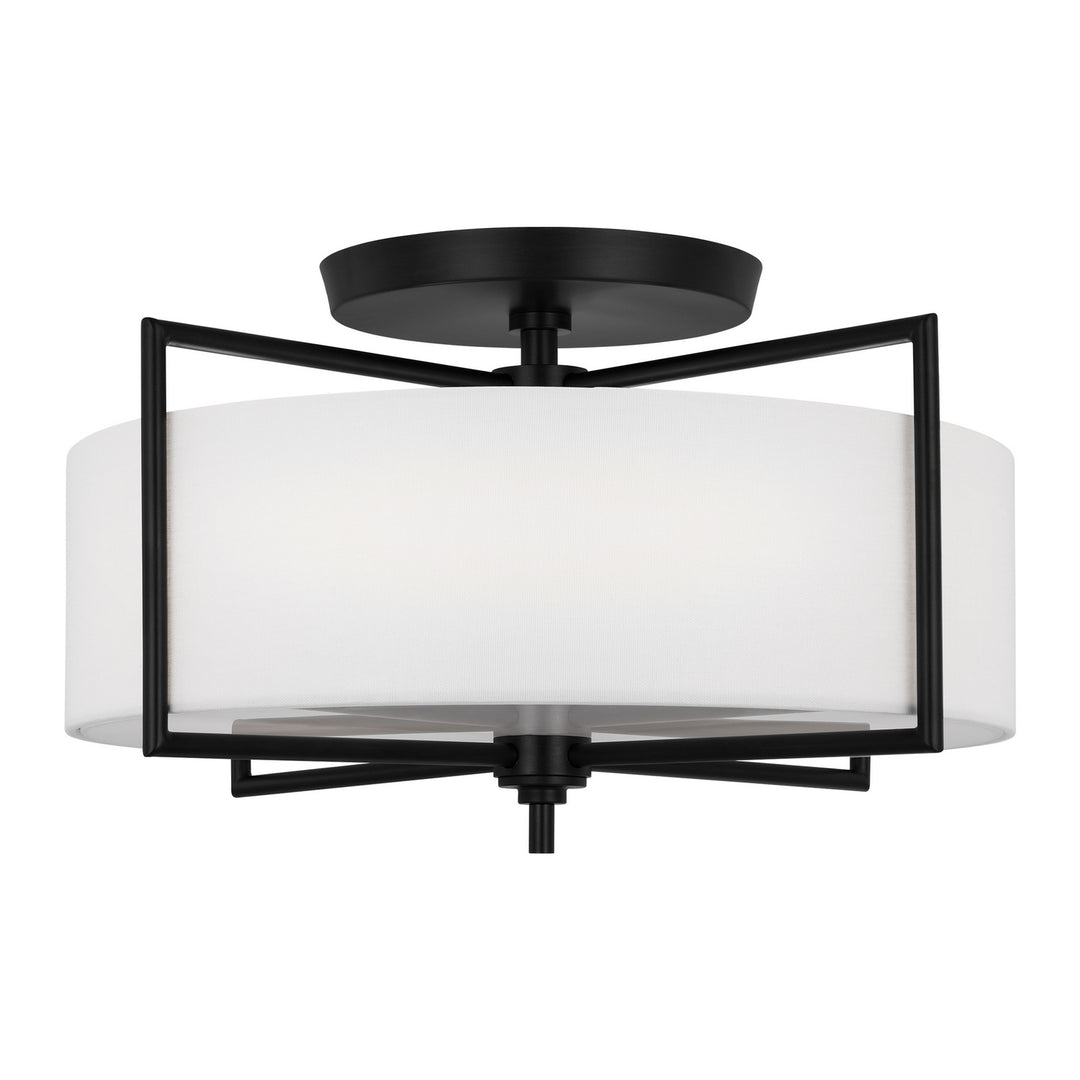 Visual Comfort Studio Three Light Semi-Flush Mount