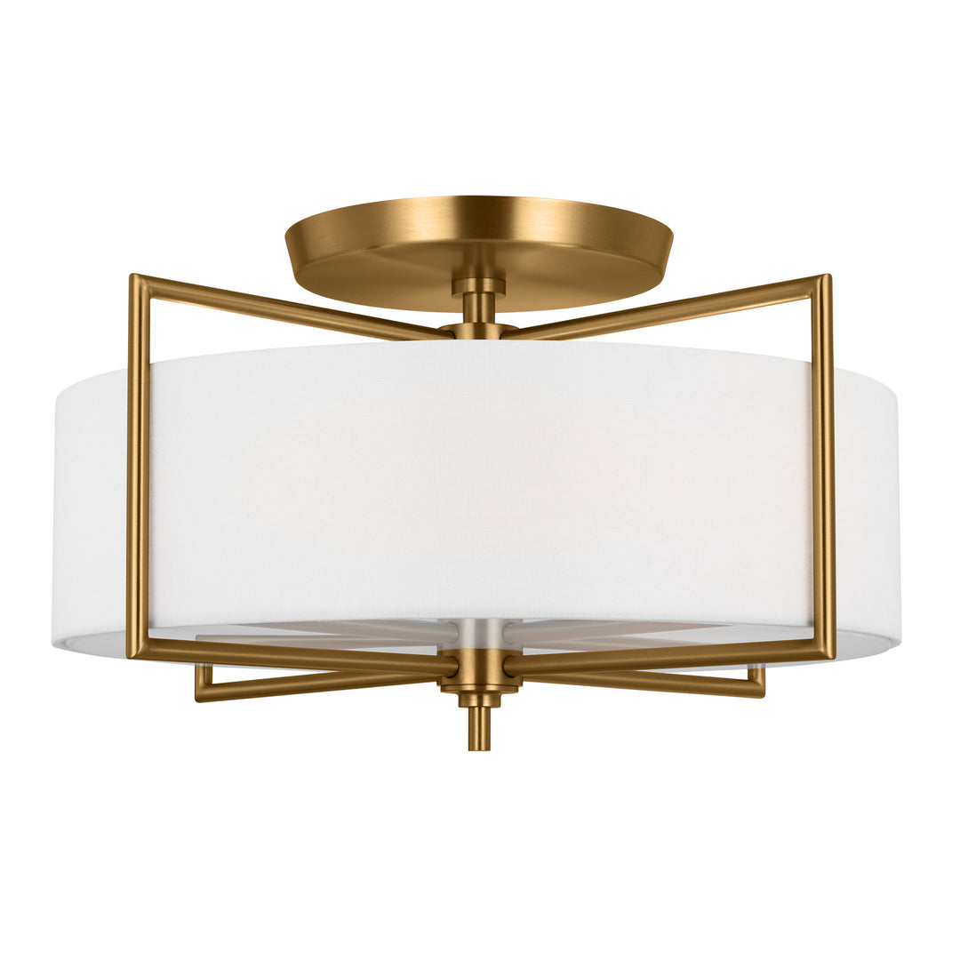 Visual Comfort Studio Three Light Semi-Flush Mount