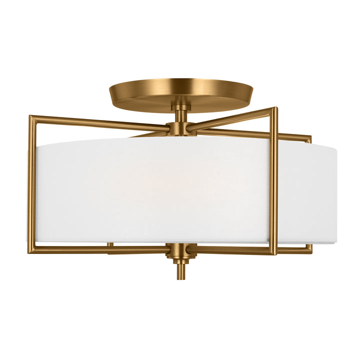 Visual Comfort Studio Three Light Semi-Flush Mount