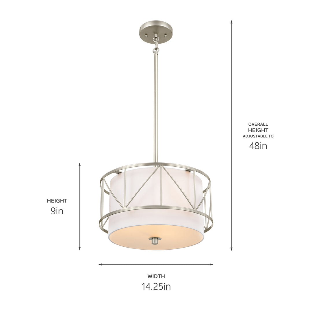 Kichler Three Light Pendant/Semi Flush