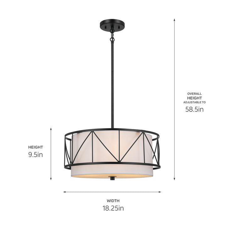 Kichler Three Light Pendant/Semi Flush