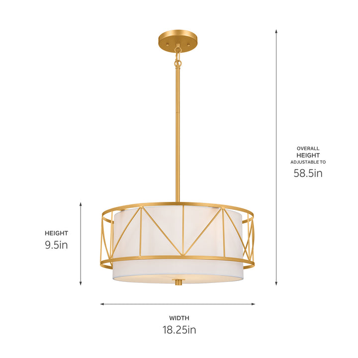 Kichler Three Light Pendant/Semi Flush