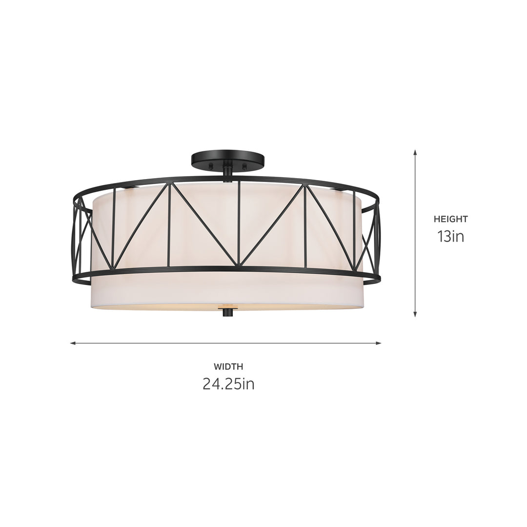 Kichler Four Light Semi Flush Mount