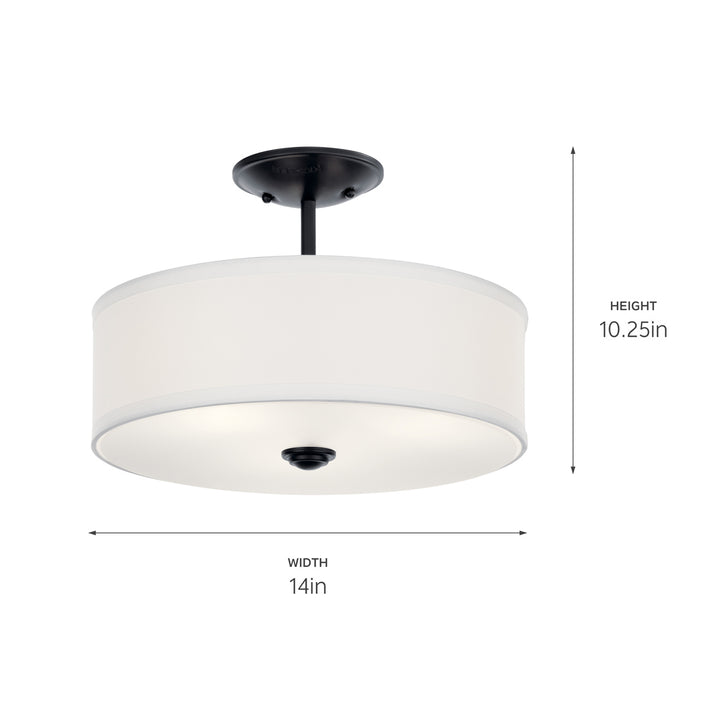 Kichler Three Light Semi Flush Mount