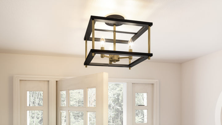 Quoizel Three Light Semi Flush Mount