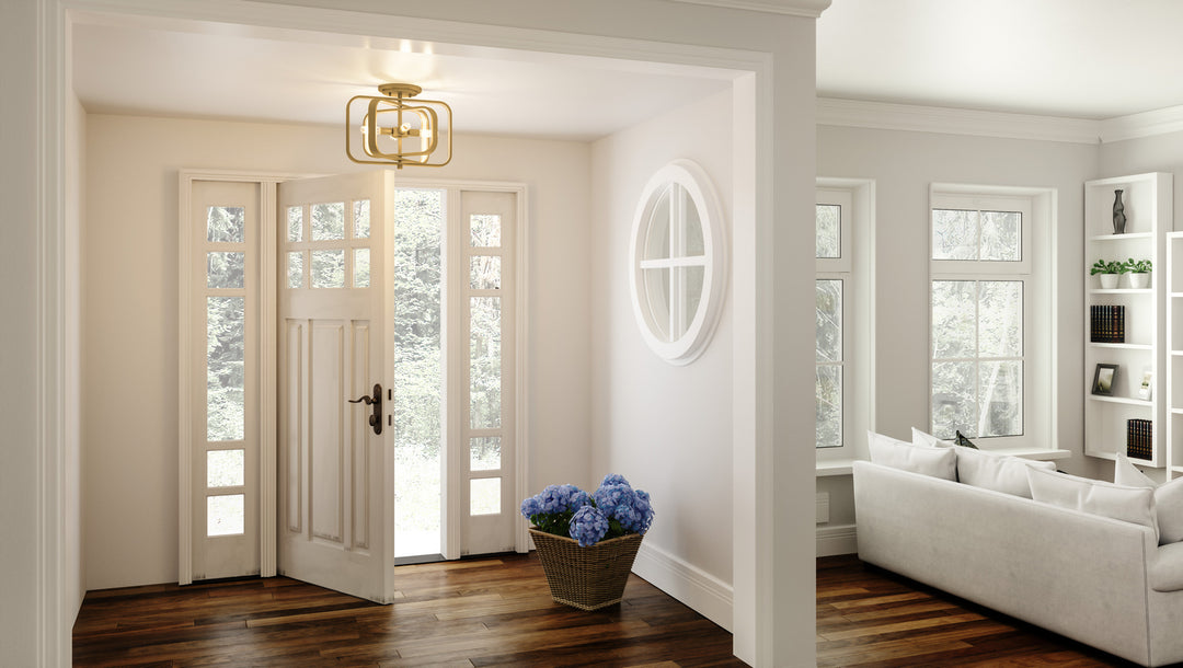 Quoizel Four Light Semi-Flush Mount