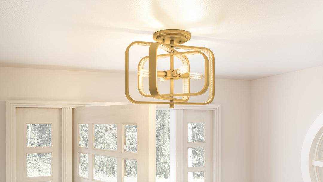 Quoizel Four Light Semi-Flush Mount