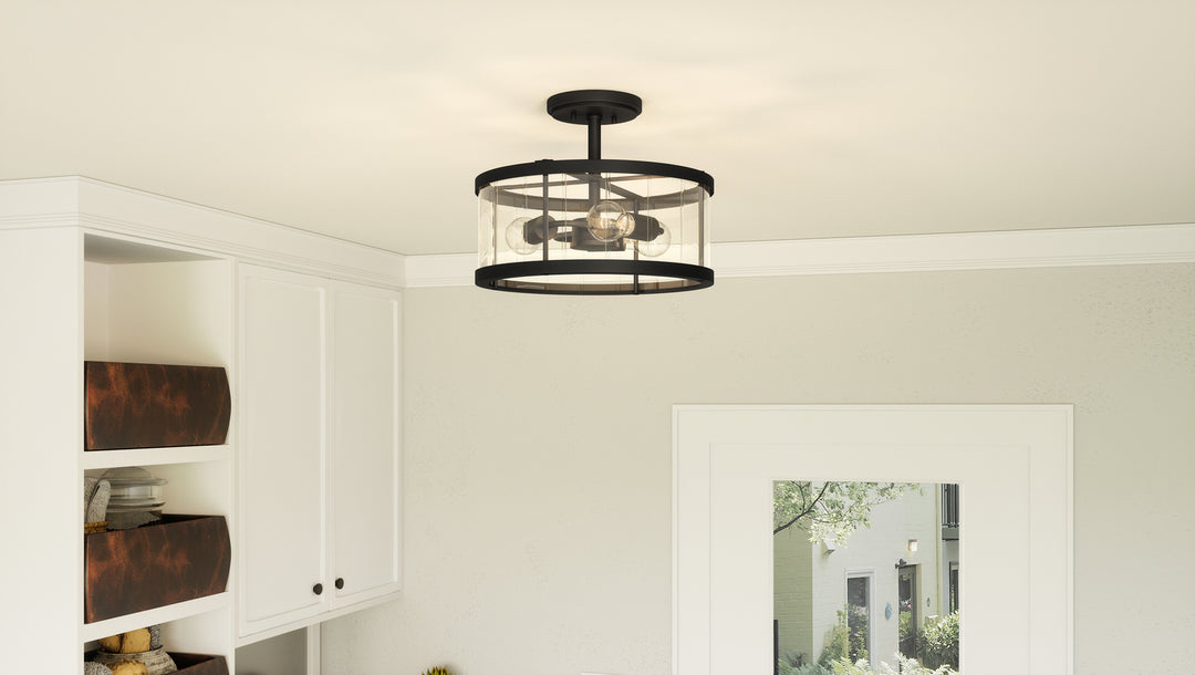 Quoizel Three Light Semi Flush Mount