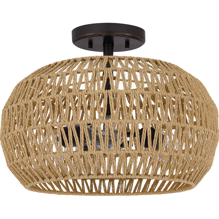 Quoizel Three Light Semi Flush Mount