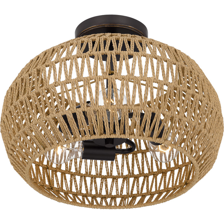 Quoizel Three Light Semi Flush Mount