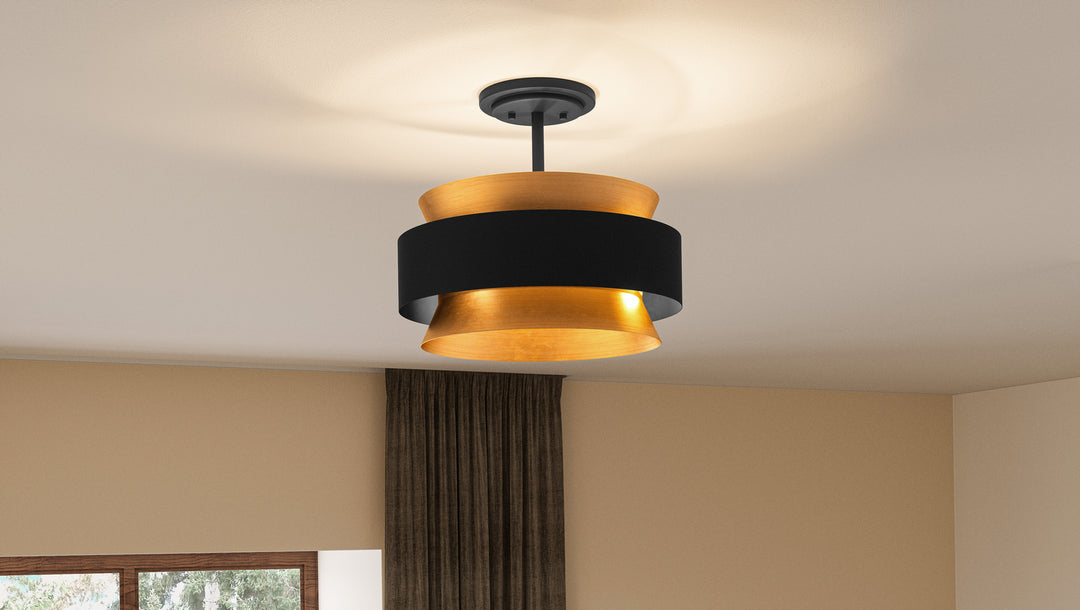 Quoizel Three Light Semi Flush Mount