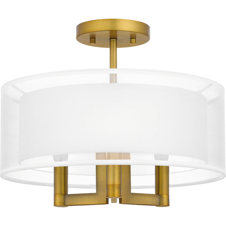 Quoizel Three Light Semi Flush Mount