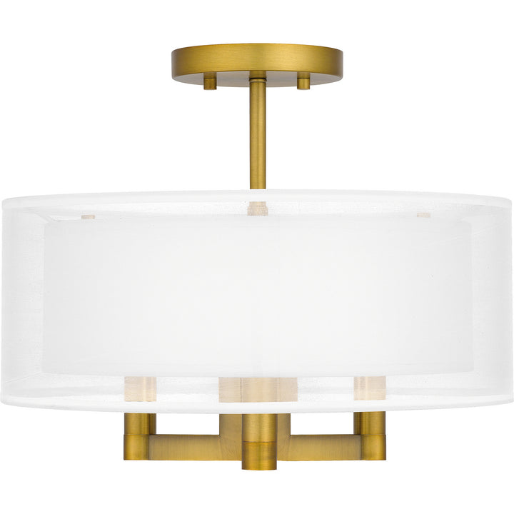 Quoizel Three Light Semi Flush Mount