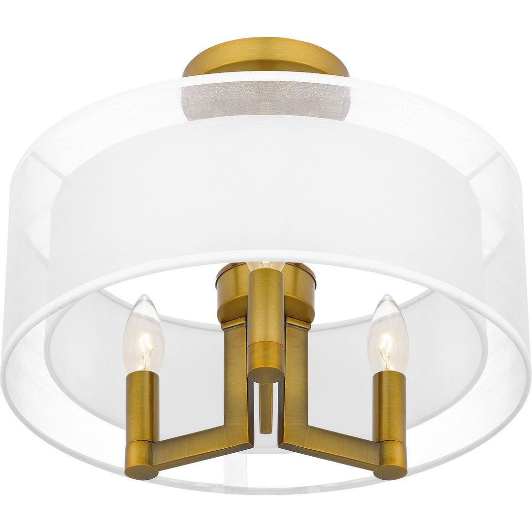 Quoizel Three Light Semi Flush Mount