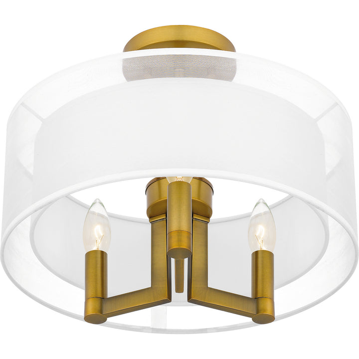 Quoizel Three Light Semi Flush Mount