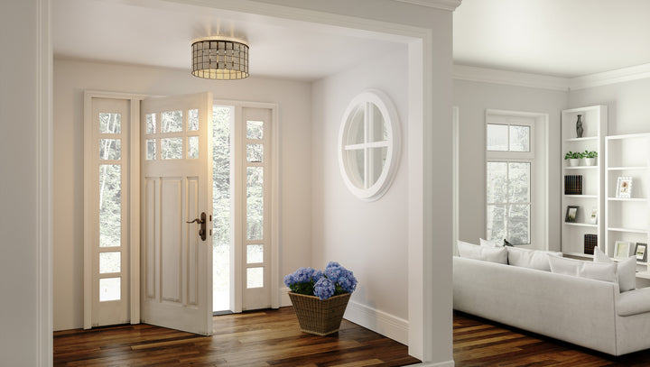 Quoizel Three Light Semi Flush Mount