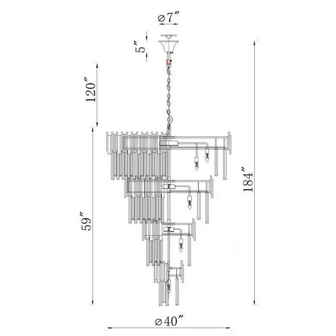 CWI Lighting 34 Light Chandelier