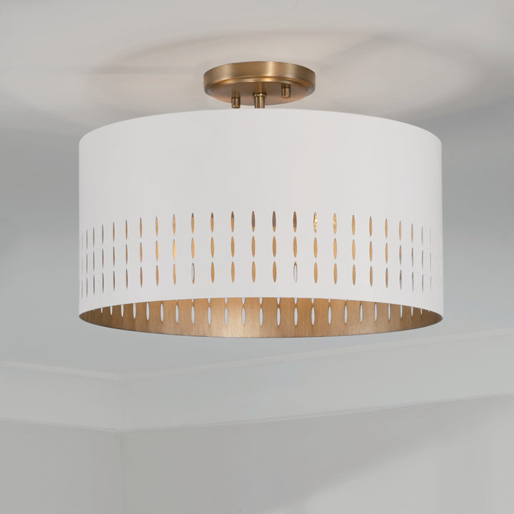 Capital Lighting Three Light Semi-Flush Mount