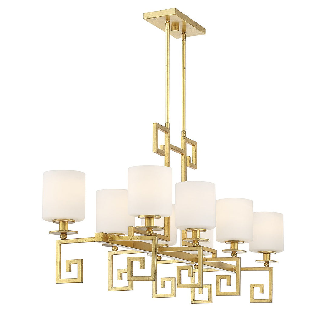 Savoy House Quatrain Eight Light Linear Chandelier