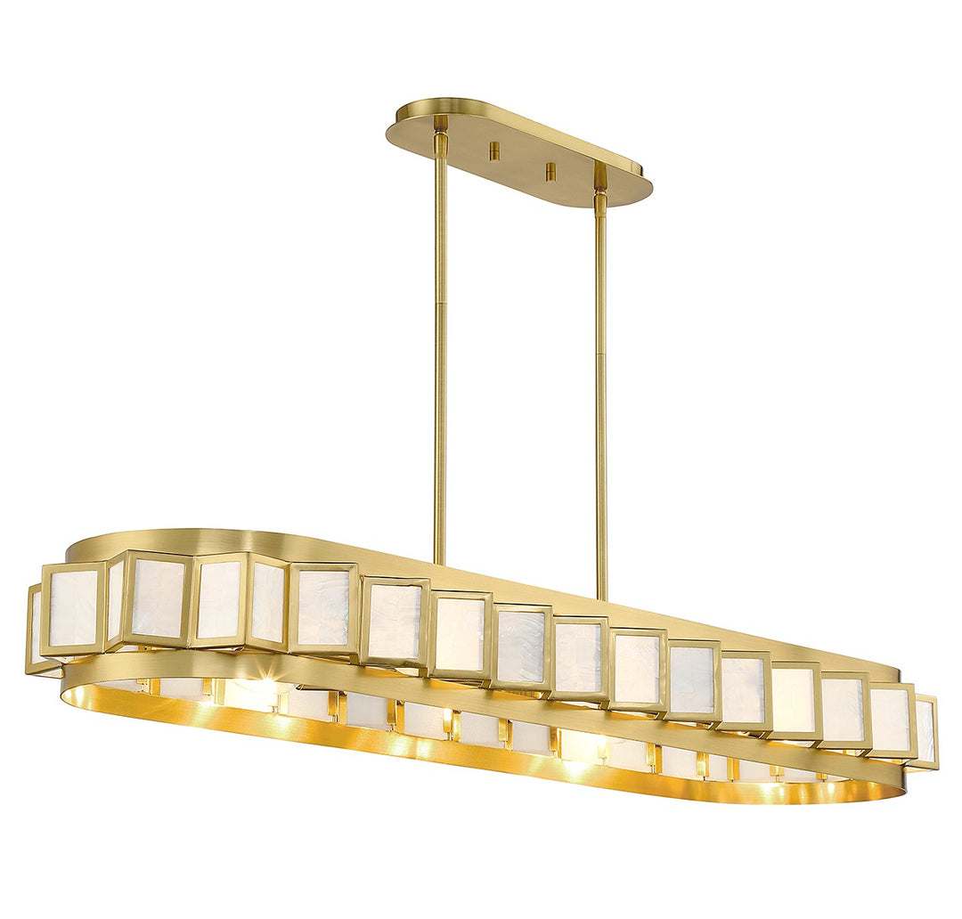 Savoy House Gideon Eight Light Linear Chandelier