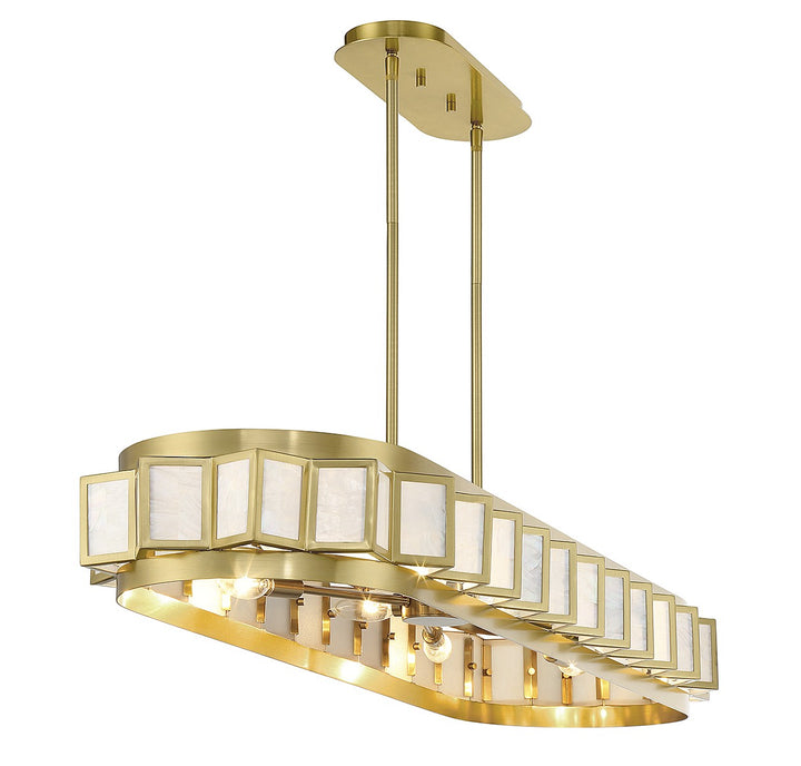 Savoy House Gideon Eight Light Linear Chandelier