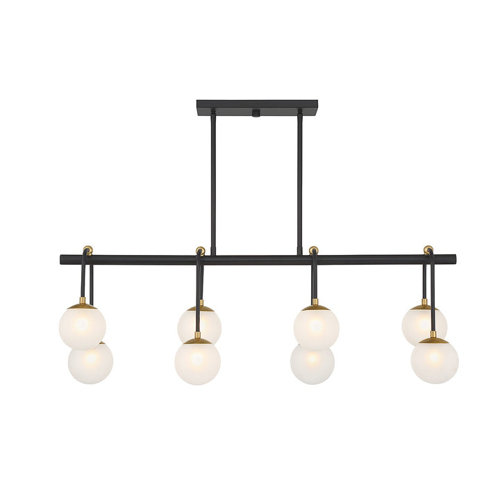 Savoy House Couplet Eight Light Linear Chandelier