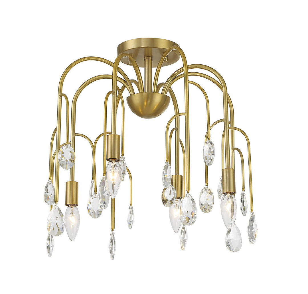 Savoy House Anholt Four Light Convertible Semi-Flush or Pendant