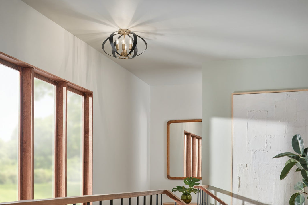 Kichler Four Light Flush Mount