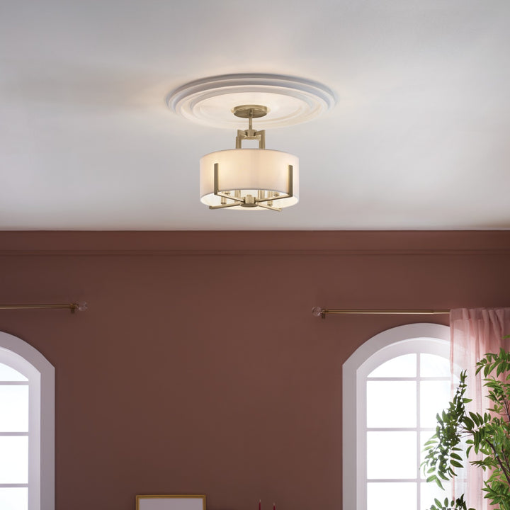 Kichler Four Light Semi Flush Mount