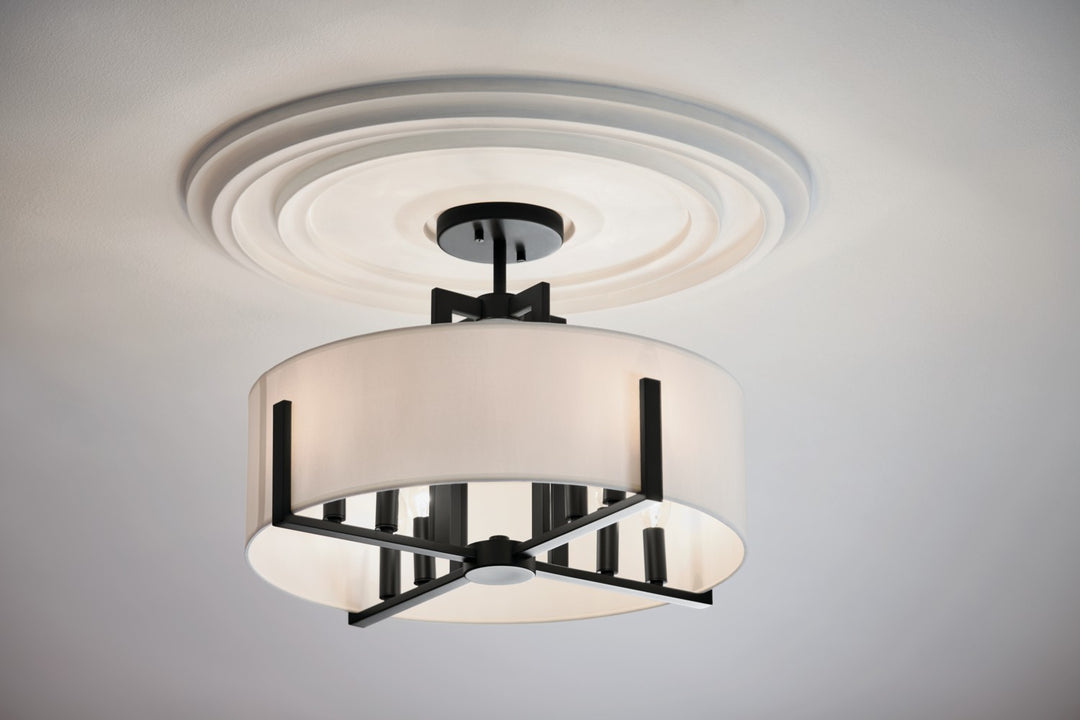 Kichler Eight Light Semi Flush Mount