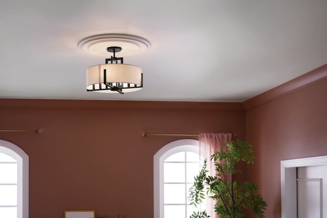 Kichler Eight Light Semi Flush Mount