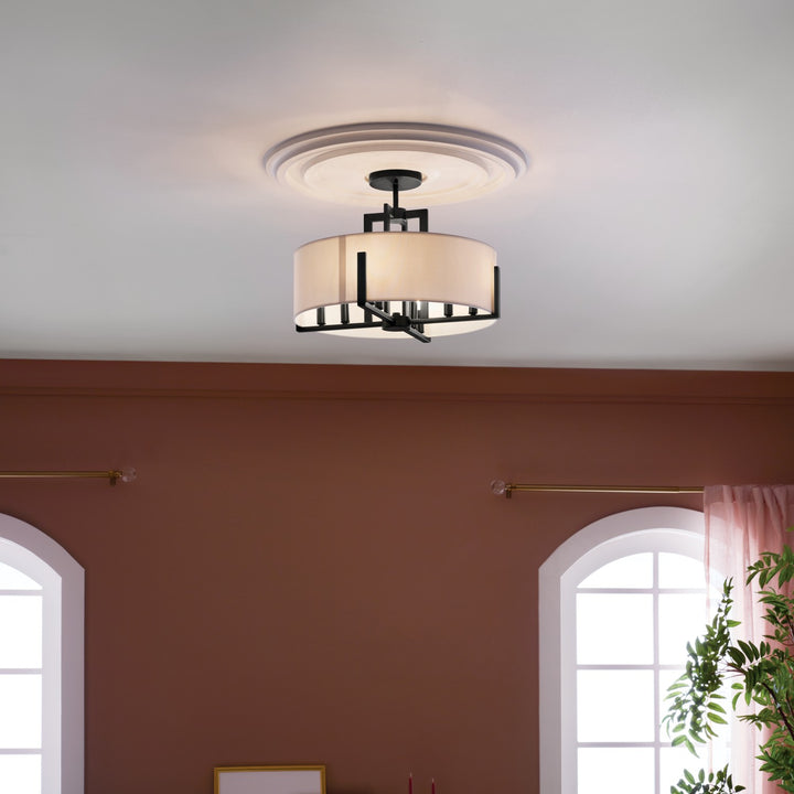 Kichler Eight Light Semi Flush Mount