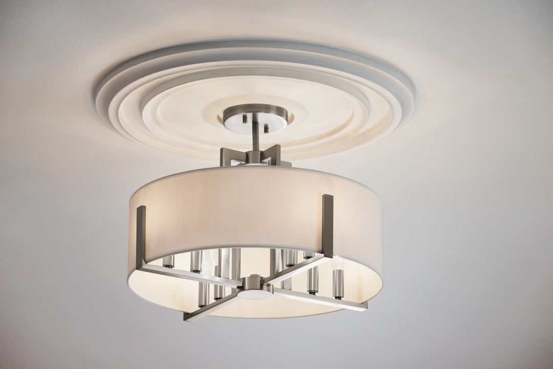 Kichler Eight Light Semi Flush Mount