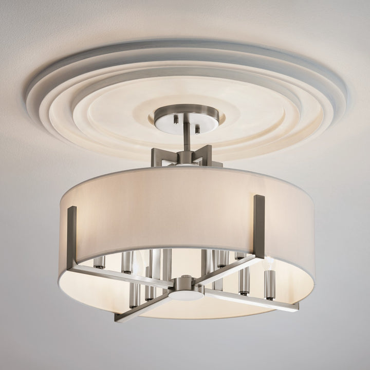 Kichler Eight Light Semi Flush Mount