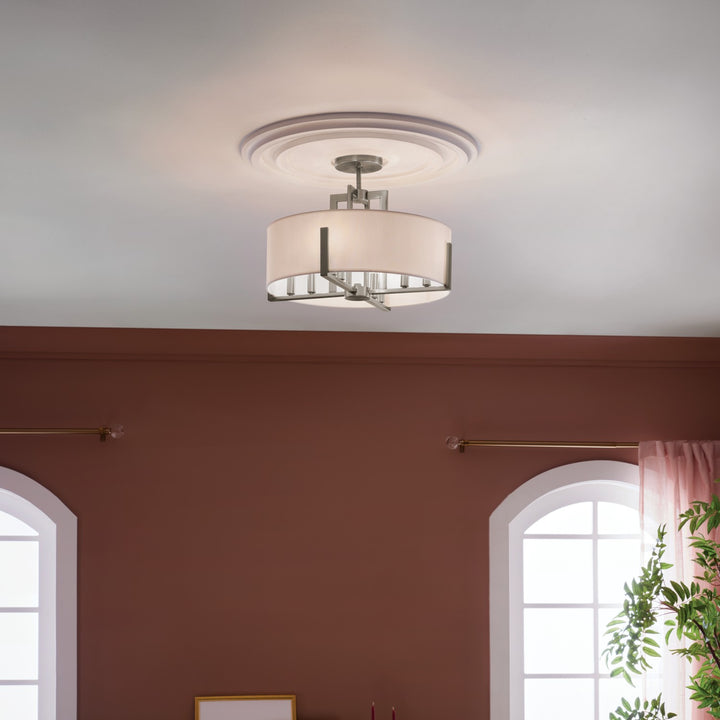 Kichler Eight Light Semi Flush Mount