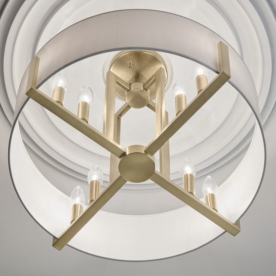 Kichler Eight Light Semi Flush Mount