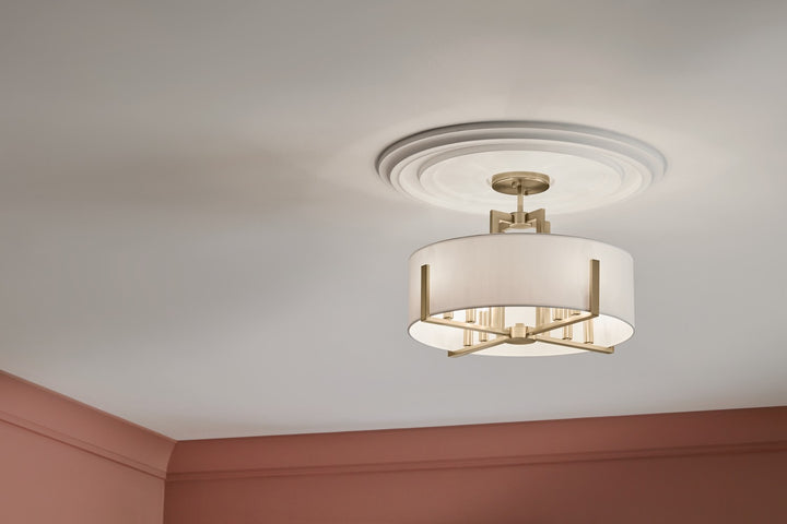 Kichler Eight Light Semi Flush Mount