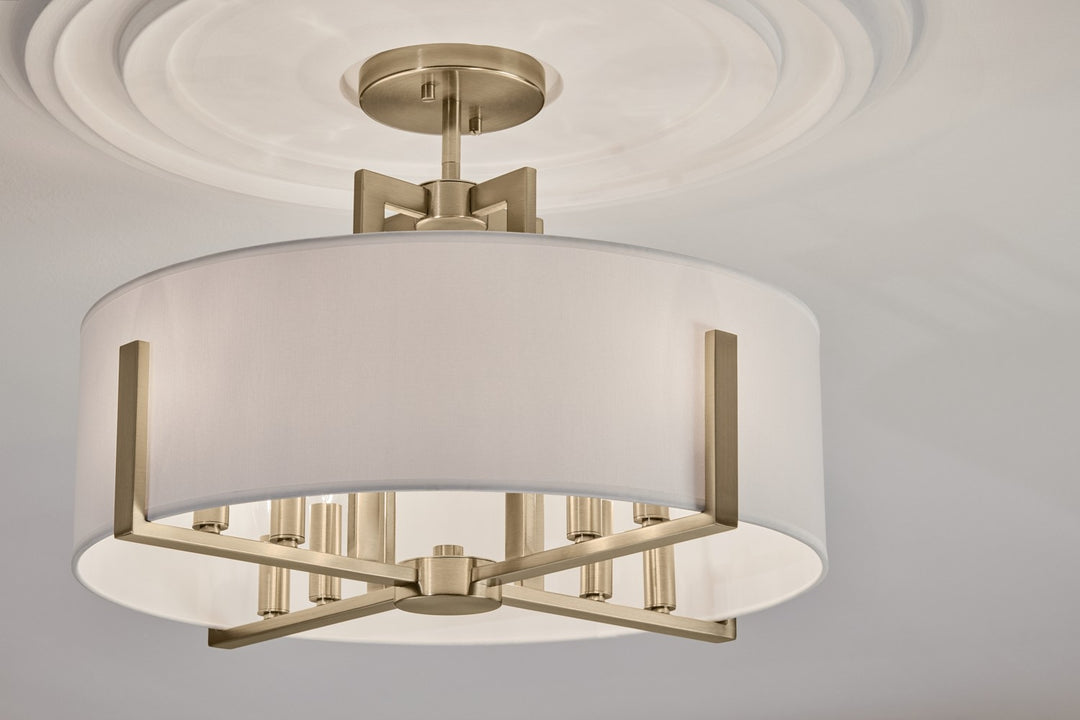 Kichler Eight Light Semi Flush Mount