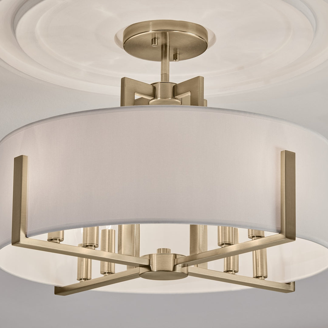 Kichler Eight Light Semi Flush Mount