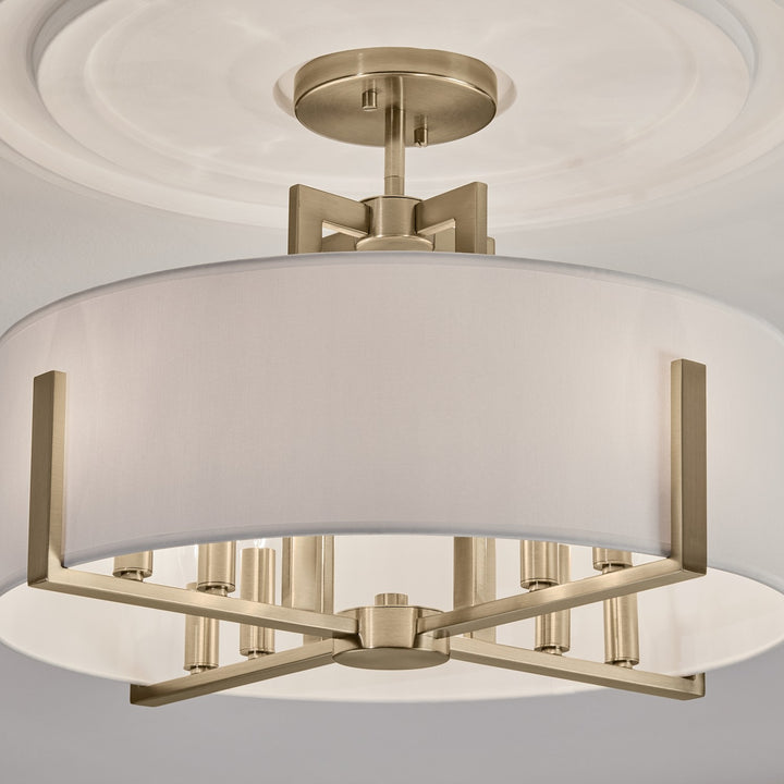 Kichler Eight Light Semi Flush Mount