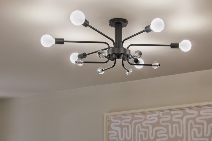 Kichler Six Light Semi Flush Mount