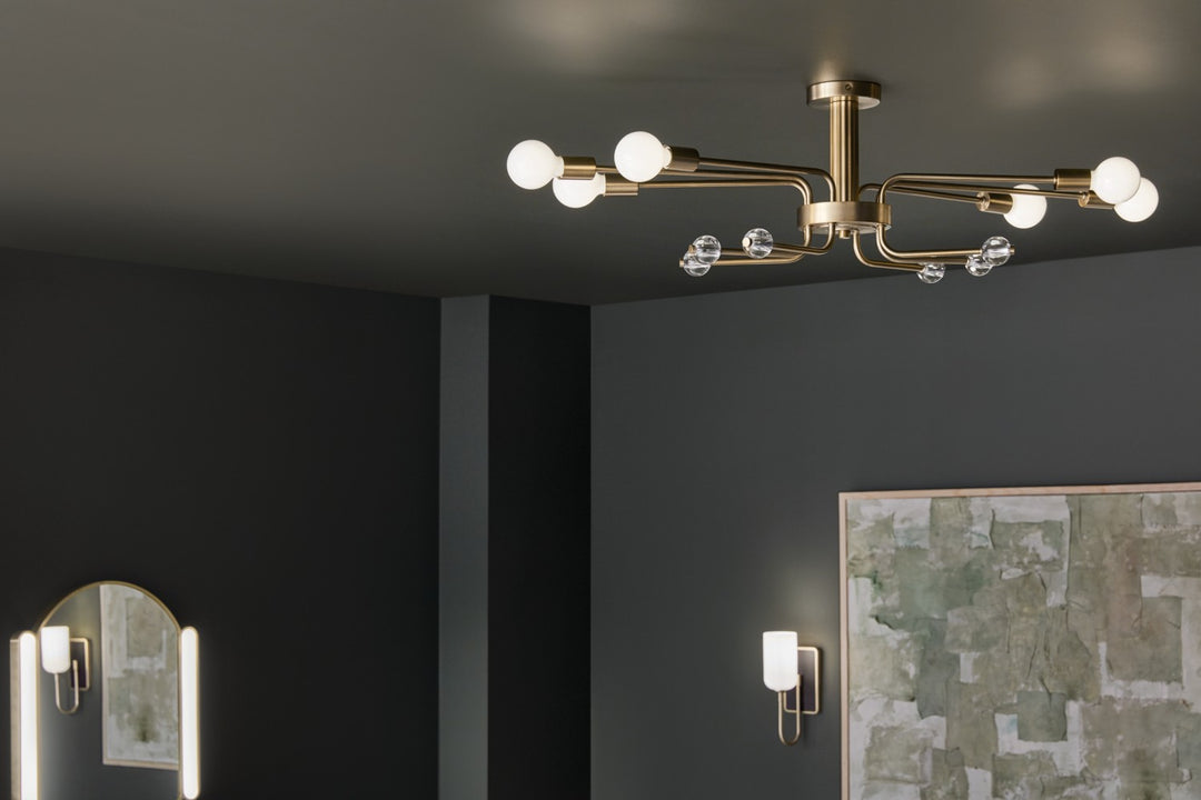 Kichler Six Light Semi Flush Mount