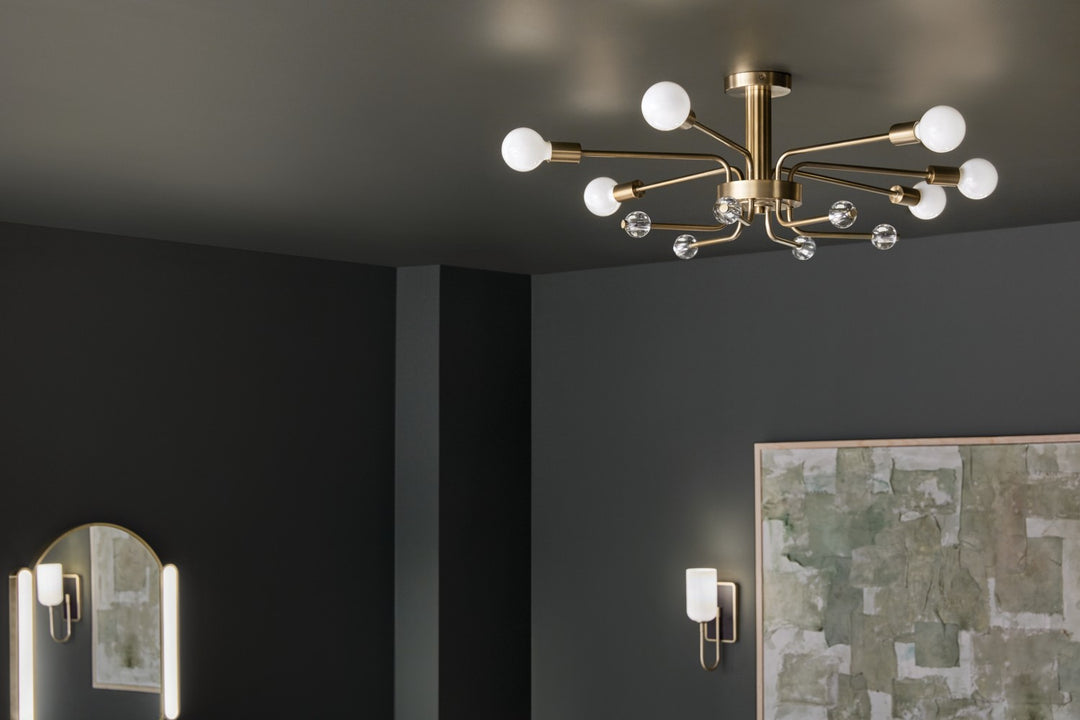 Kichler Six Light Semi Flush Mount